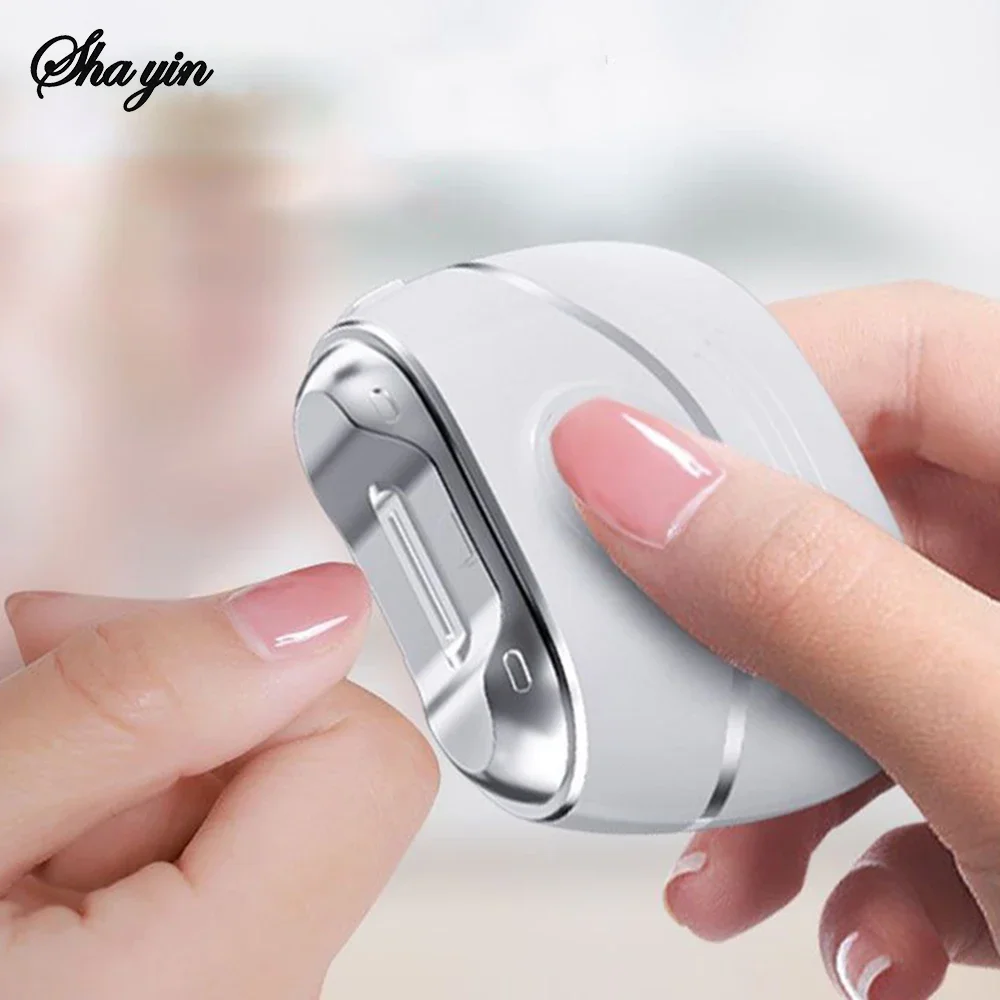 

Automatic Nail Clippers With Light Trimmer Nail Cutter Manicure Adult Care Scissors Body Tools USB Charging