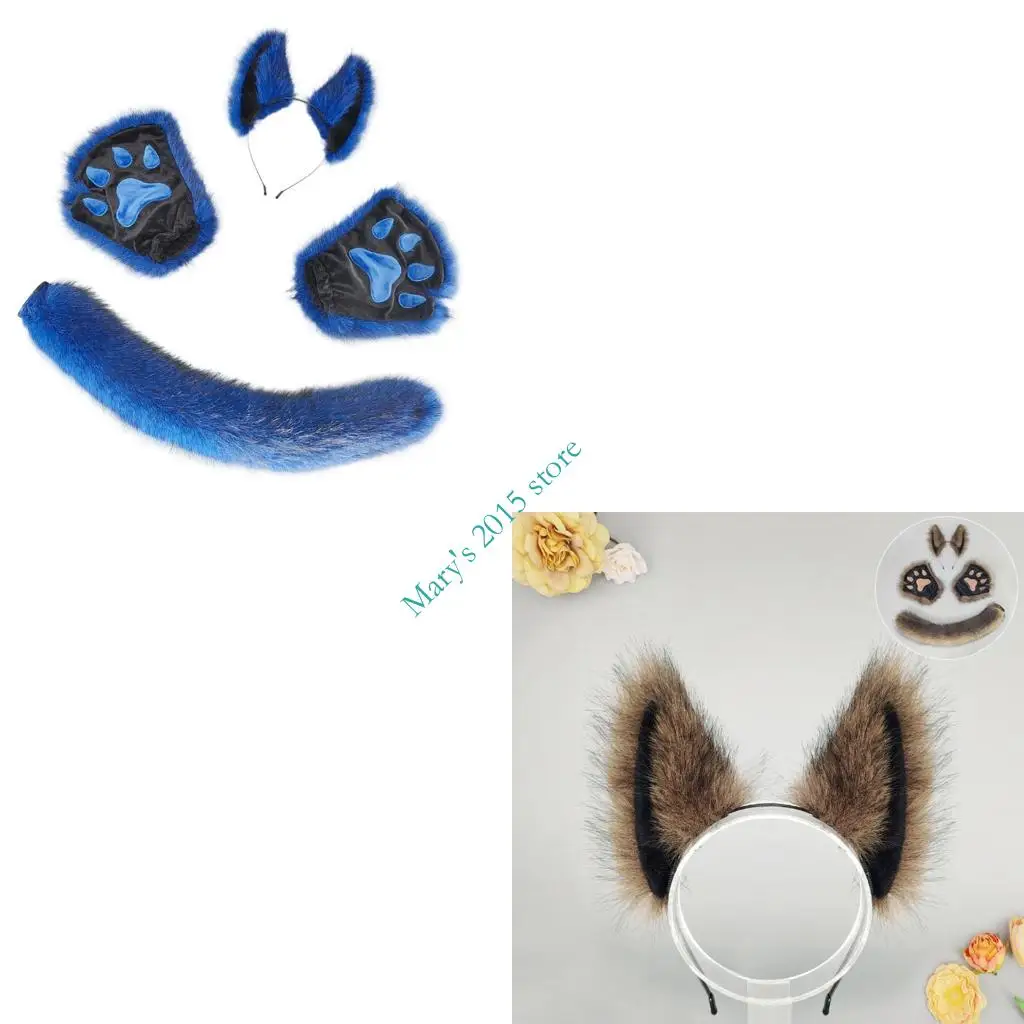 Wolf Cosplay Ears Headband Cartoon Costume Headpiece Perfect For Anime Conventions Theater Productions And Photo Props
