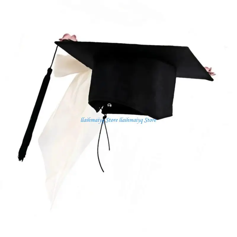 قبعات التخرج 573B مع شرابات، مثالية لاحتفالات الجامعة والمدارس الثانوية وأغطية الرأس للطلاب #1