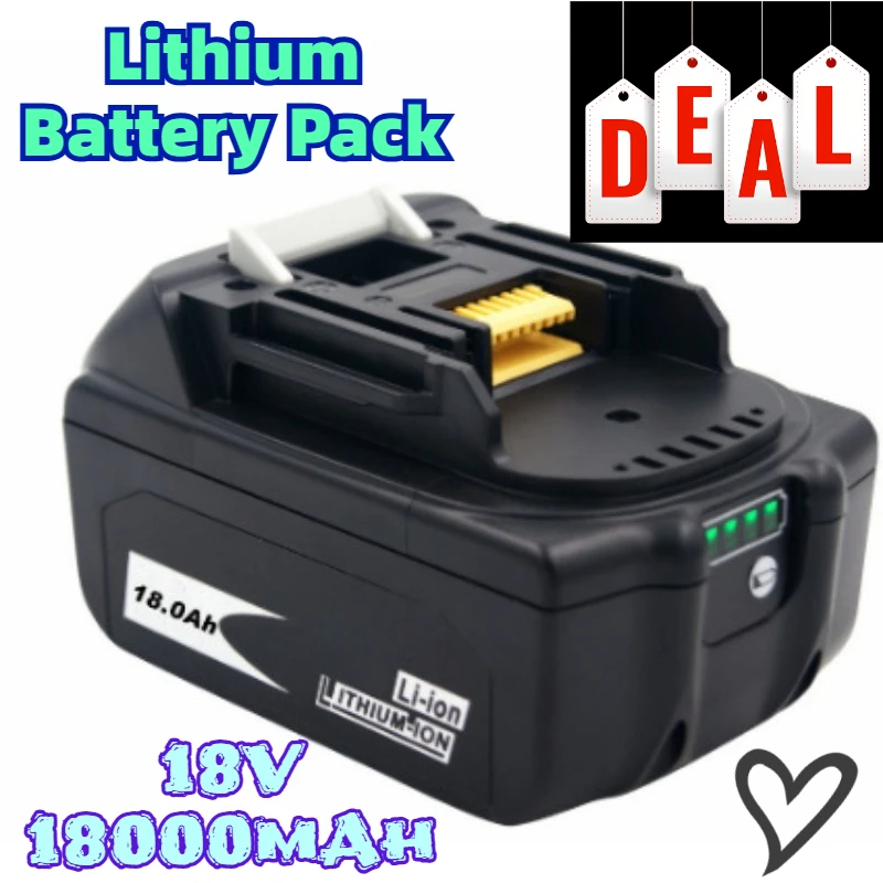 

18V 18000mAh Lithium Battery Pack for Maki BL1830 BL1850