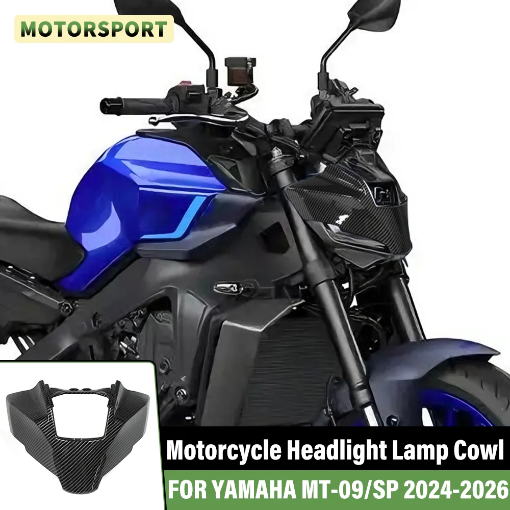 

Motorcycle Front Headlight Fairing Cover Panel FOR YAMAHA MT-09 MT 09 MT09 SP 2024 2025 2026 Head Lamp Upper Inner Nose Fairing