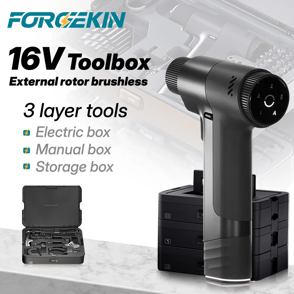 forgekin-power-tool-combo-kits-electric-screwdriver-self-lock-tape-measure-pliers-wrench-home-household-diy-hand-tool-kits