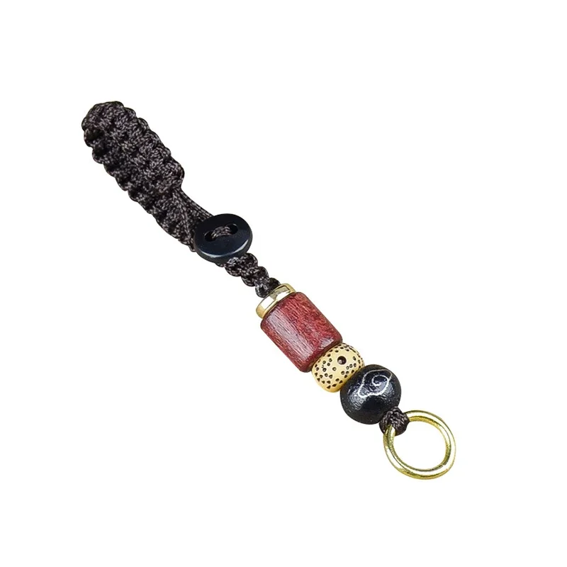 

Chinese Style Braided Rope Keychain DIY Xiangyun Keyring Sandalwood Pendant Lanyard Key Accessories