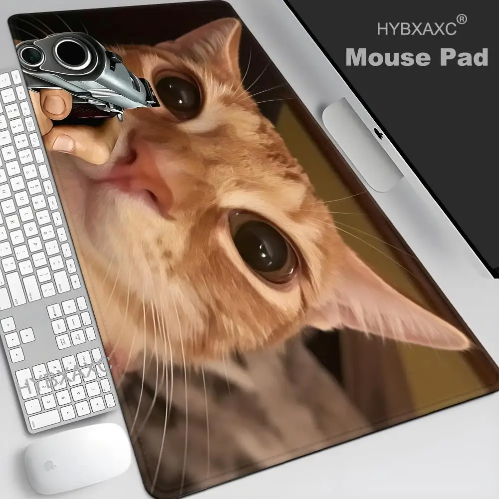 Funny Creative Cat Meme Mouse Pad New Large Non-Slip Rubber Desk Mat with Stitched Edge Durable HYBXAXC Keyboard Pad Office Home