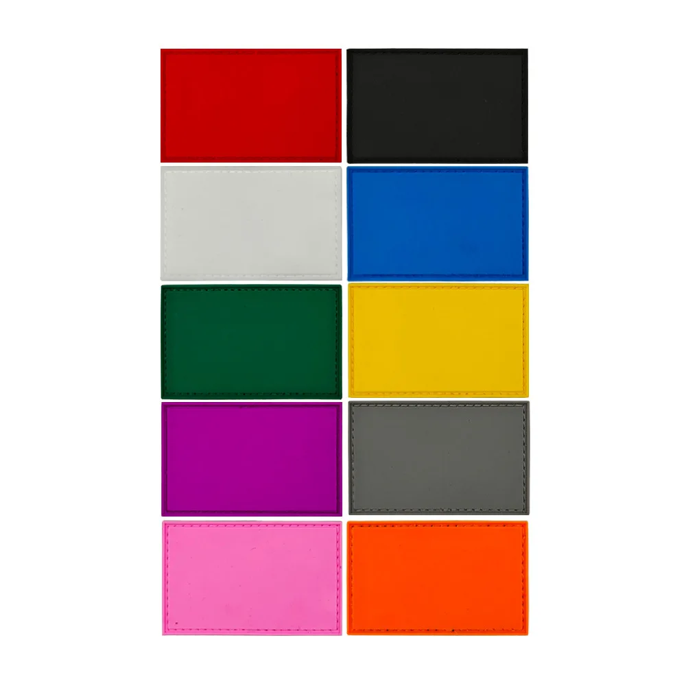 Blank PVC Patch 10 Colors Available Hook and Loop DIY Patch for Tactical Backpack Vest Patches for Clothing