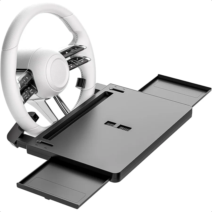 

Portable Large Steering Wheel Tray Table for Car Adjustable Laptop Holder Desk Food Trays Car Tray That Fits Over Steering Whee