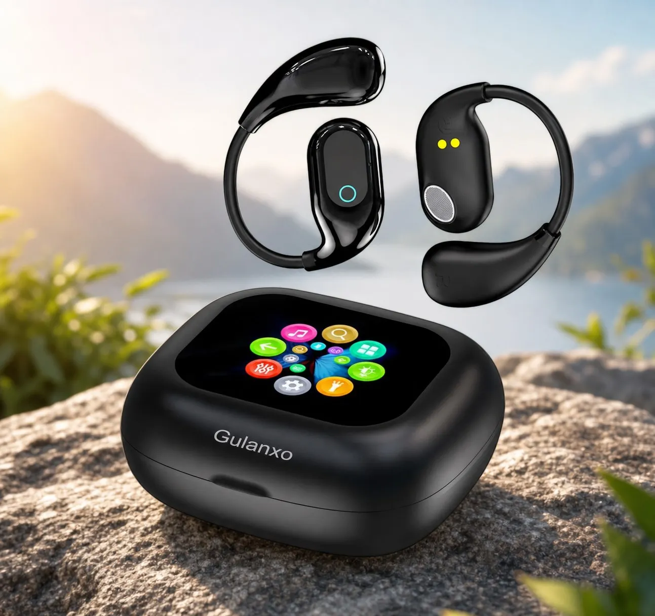 AI Translation Earbuds 166 Language Real-Time Translator Headphones with LED Touch Screen for Travel Business Learning