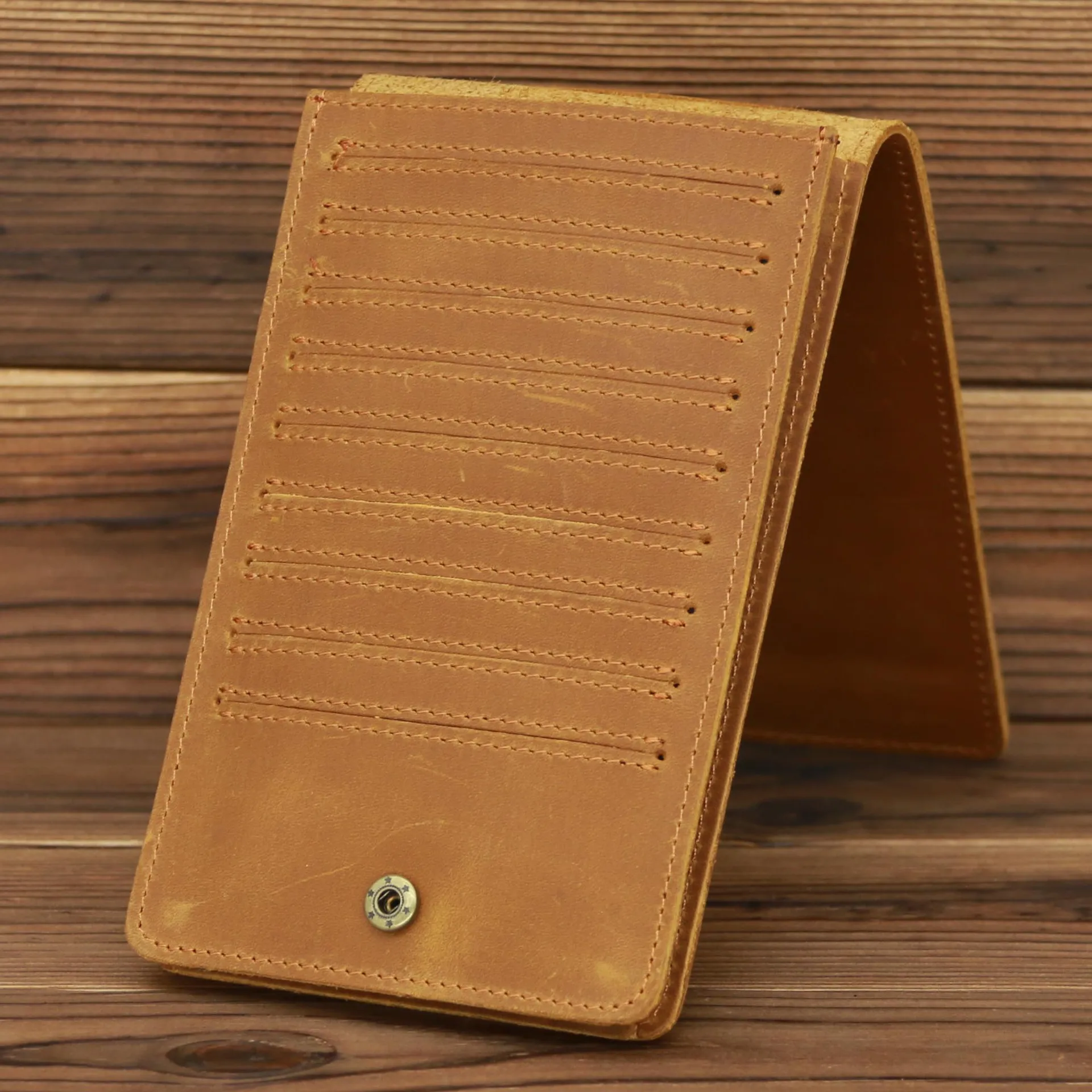 New Retro First Layer Cowhide Men's Multi-Card Card Holder Multi-Functional Leisure ID Card Access Control Card Holder