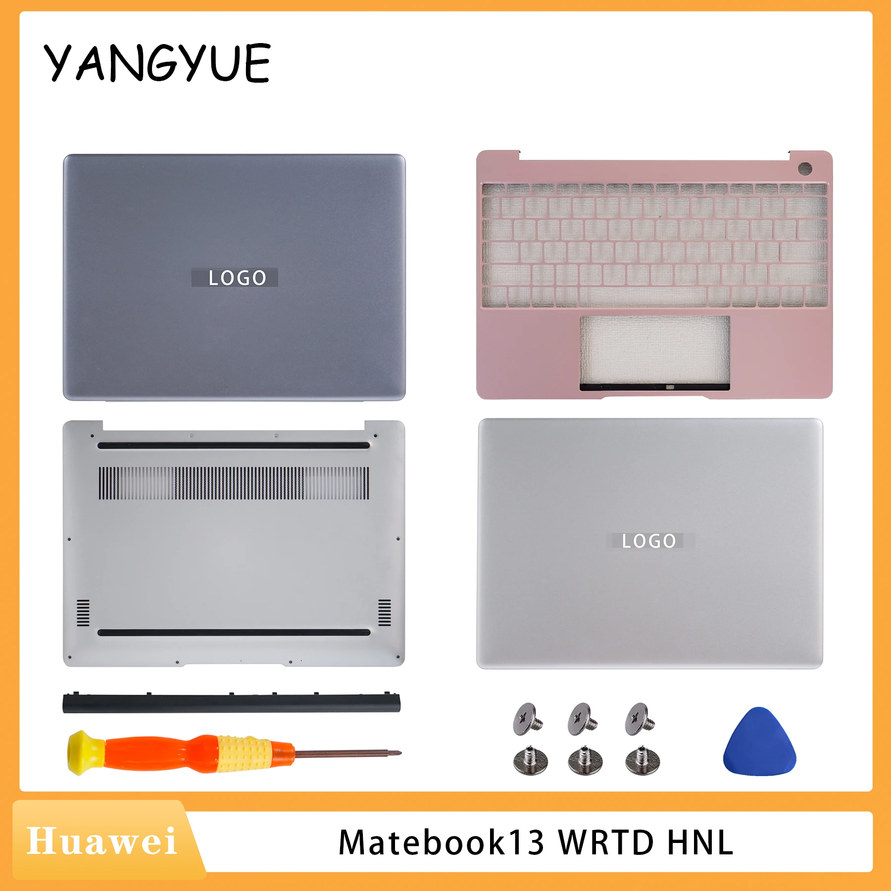 Imagem -01 - Caixa Inferior para Notebook e Palmrest Capa Traseira para Huawei 13 Wrtd-wdh9 Hnl-wfq9 caixa inferior para notebook e palmrest capa traseira para huawei 13 wrtd wdh9 hnl wfq9 01