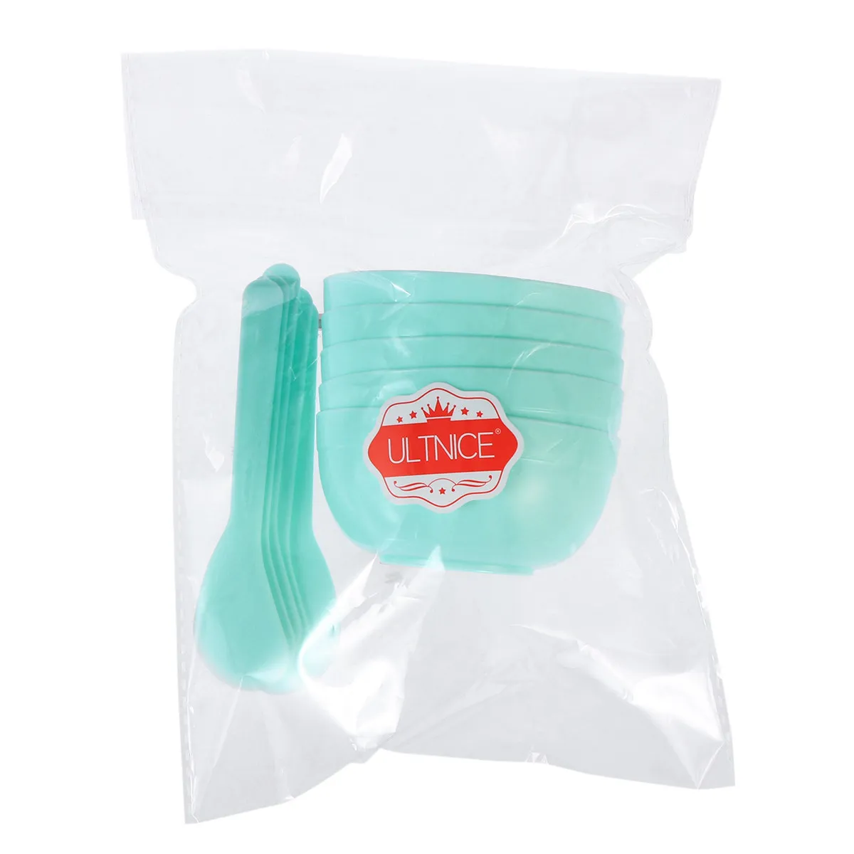 5Pcs Crystal Mud Mixing Bowls Drop Resistant Lightweight Plastic Glue Clay Craft Supplies Crystal Mud Mixing Bowl