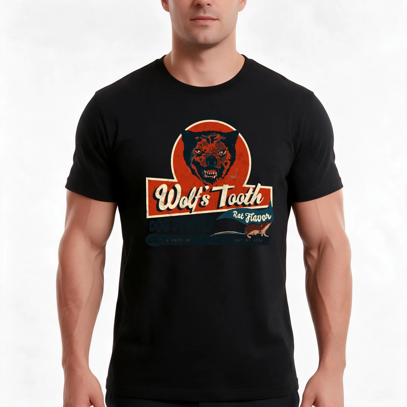 Wolf's Tooth Vintage Tee T-Shirt Summer Casual Cotton Tee, Unisex Men Women