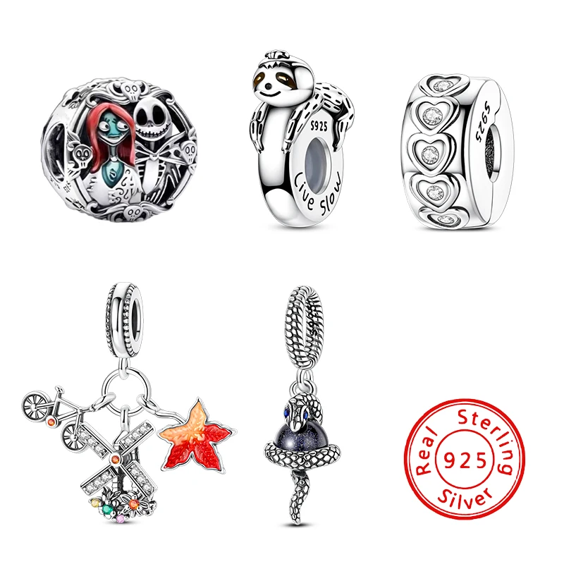 قلادة خرز عصرية من الفضة الإسترليني عيار 925 مناسبة لهدايا مجوهرات نسائية على شكل عظمة الثعبان