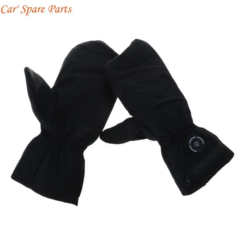 Y4UA 2pcs Heated Gloves Waterproof Windproof Anti-slip Keep Warm Gift Winter Riding Outdoor Sport USB Electric Heated Mittens