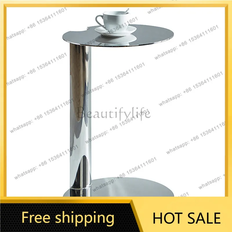 LS light luxury sofa Italian minimalist stainless steel corner few designer creative Nordic living room movable