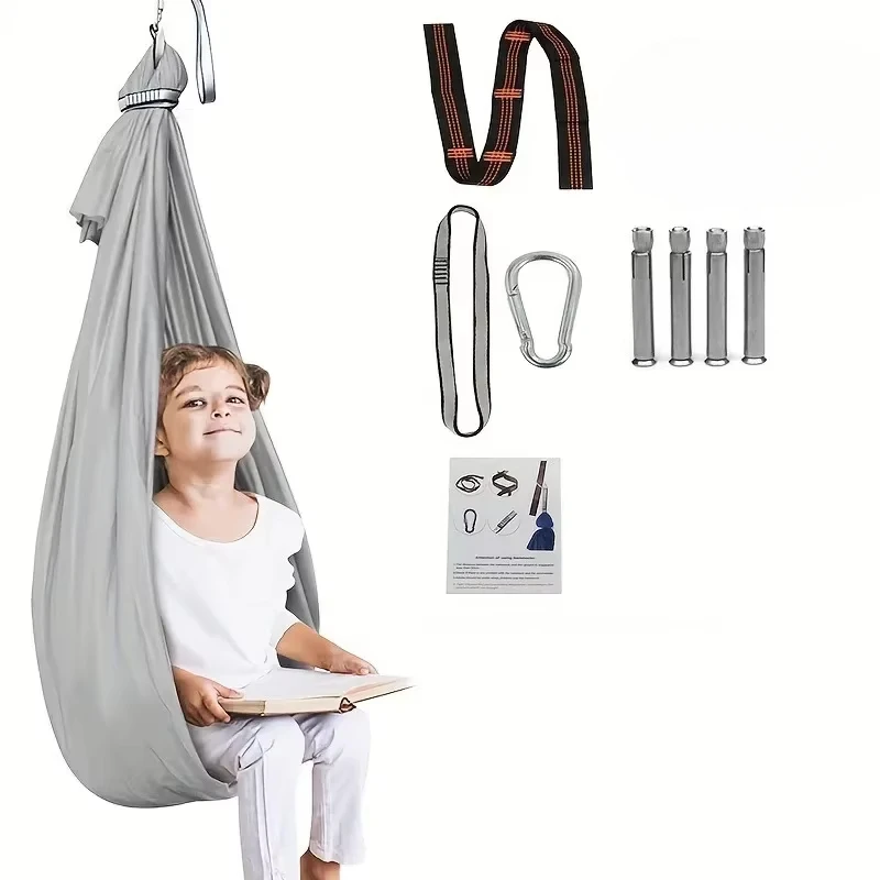 Relieve Autism Indoor Swing Hammock Therapy Swing Children's Elastic Swing Sensory Training Hammock with Stand