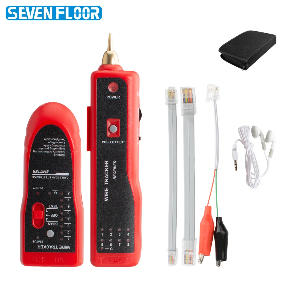 Professional LAN Line Finder Wire Tracker, RJ45 RJ11 Ethernet Telephone Cable Detector Maintenance Testing Tool