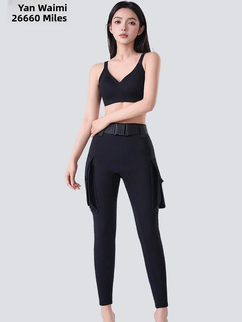 20000MILES Professional Diving Long Pants with Pocket Cold Resistant Separate Design for Technical Diving Women's Swimsuit