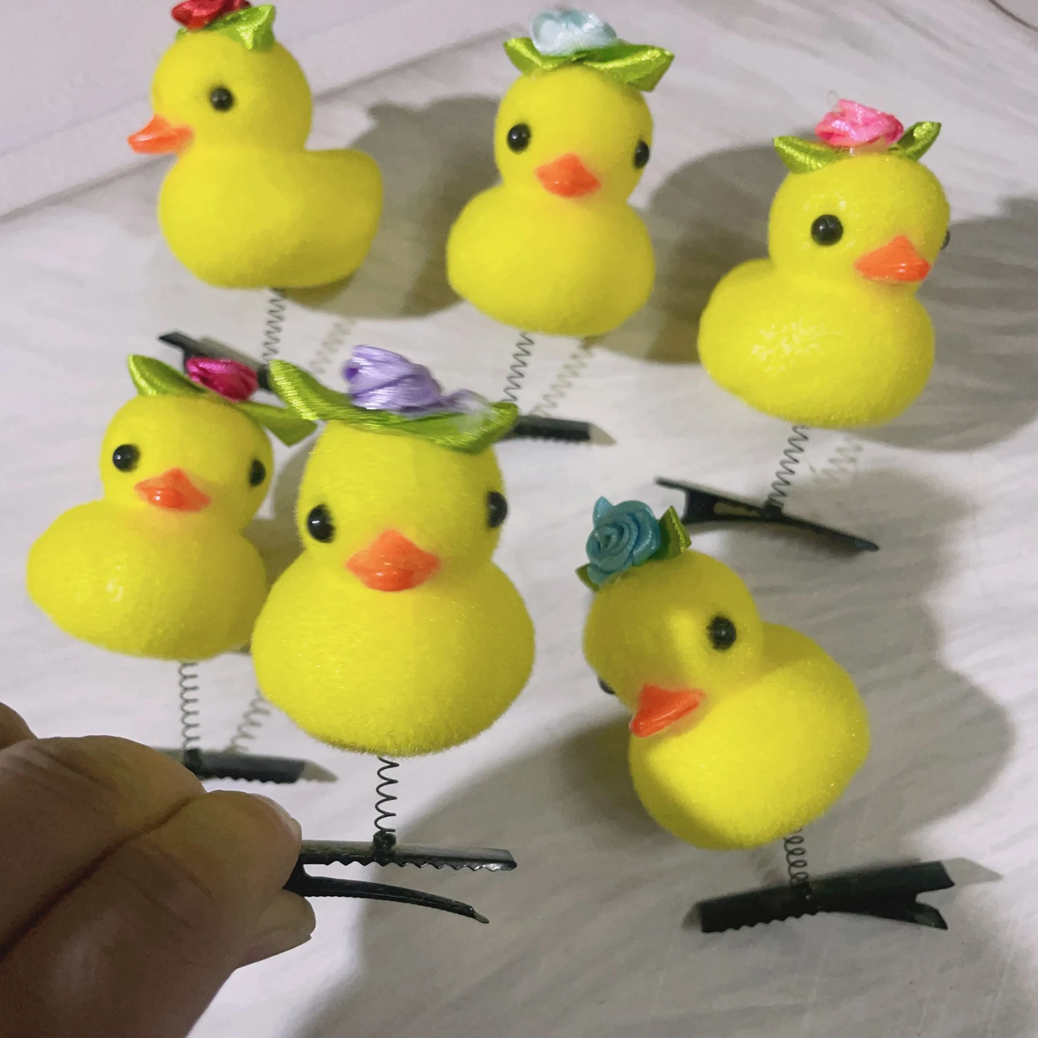 1 Pcs Cartoon 3D Yellow Duck Plush Hairpin Children Funny Hair Clips Fashion Barrettes Duckbill Clip Hair Accessories Gifts