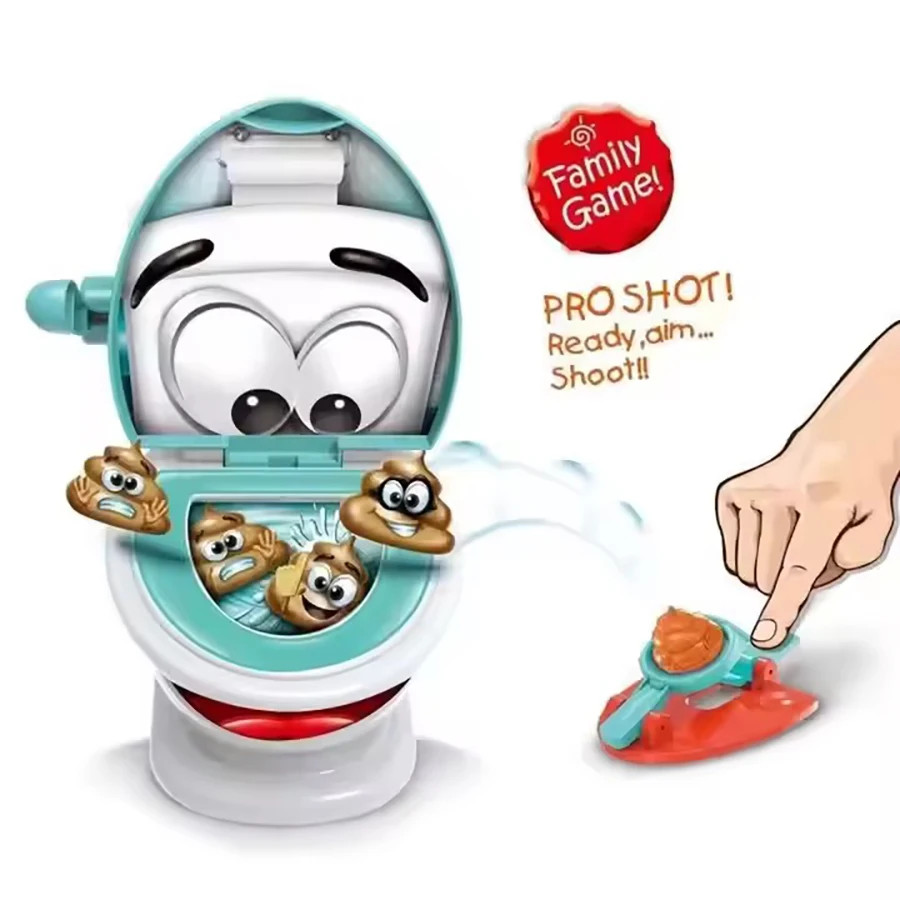 1Set Child Poop Toilet Game 〔E〕Funny Toilet Trick Toy Party Game Board Games Flushing The Toilet For Kids Game Gifts〔Winter5〕