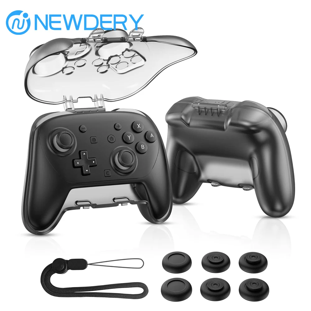 NEWDERY Hard Carrying Case for Nintendo Switch 2 Pro Controller Protective Travel Organizer with Frosted Anti-Scratch Finish