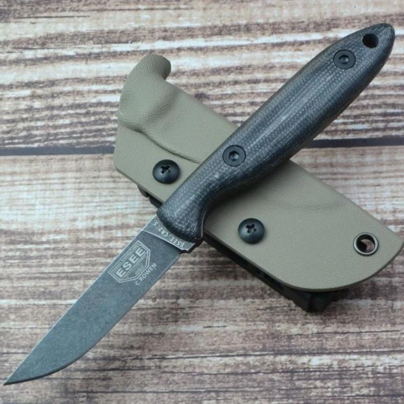 

ES / EE Fixed Blade Knife G10 Handle 8Cr13Nov Blade Wilderness Adventure Hunting Tactical Combat Defense Multi-purpose Knives