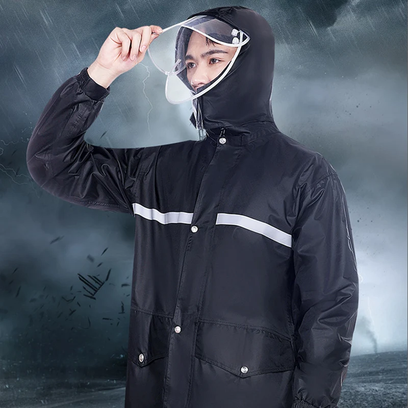 Tourist Biker Man Raincoat Waterproof Long Cloak Electric Motorcycle Raincoat Rain Cover Clothes Jacket Gabardinas Rain Gear