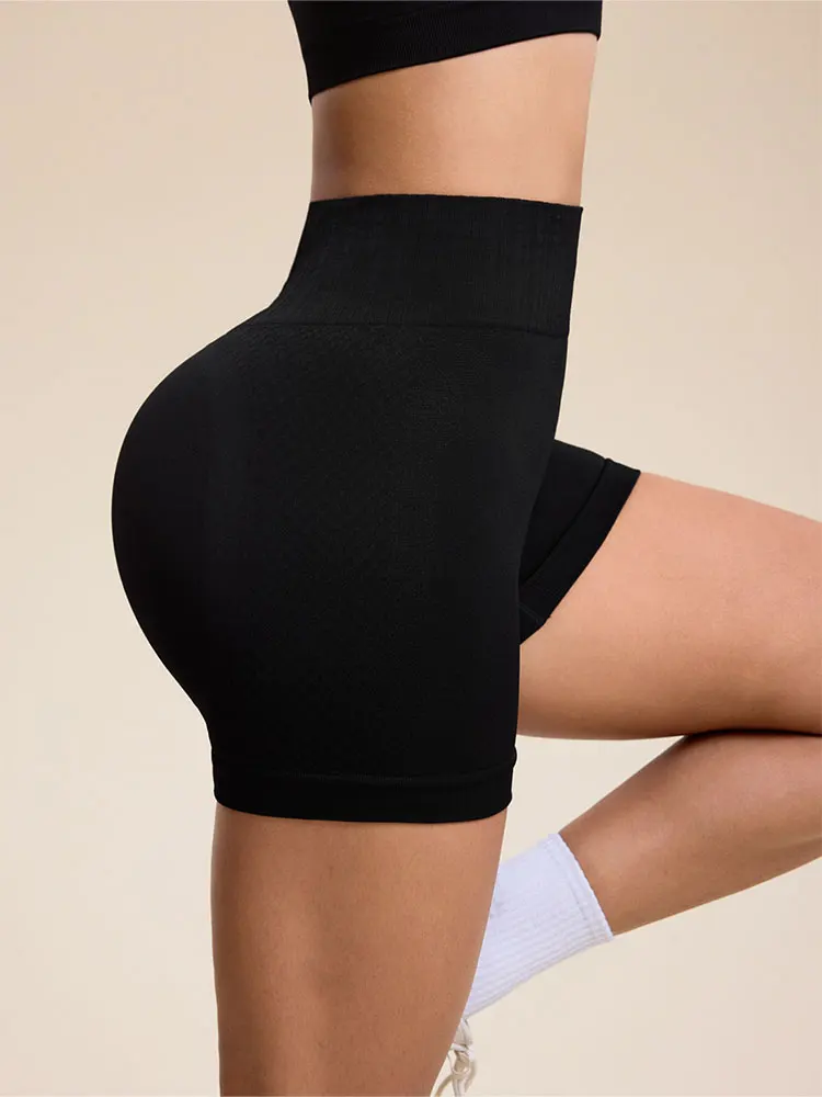 Women\'s High Waist Workout Shorts Butt Lifting Tummy Control Yoga Short Pants