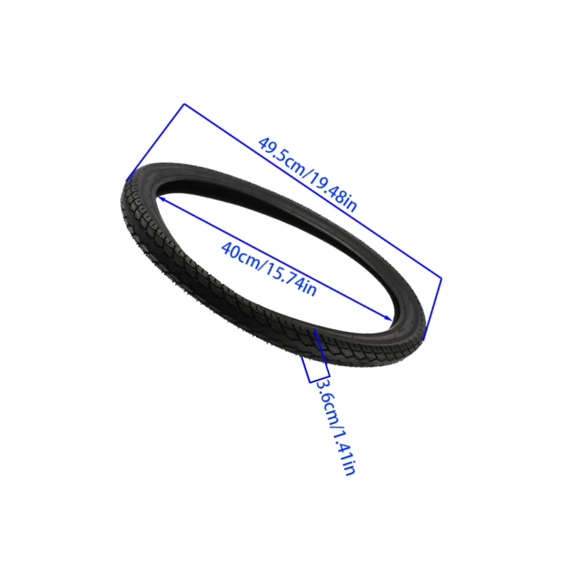 20x1.75 Solid Bike Tires: 20-Inch Black Anti-Slip Option for BMX & Kids' Bicycles