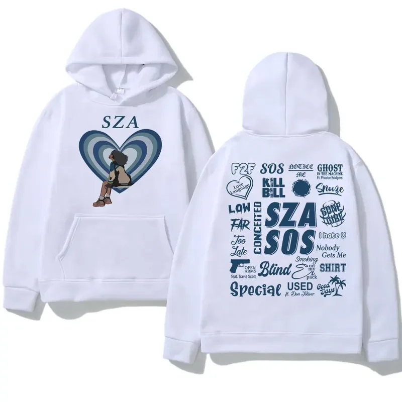 เสื้อสเวตเชิ้ตมีฮู้ดสำหรับนักร้อง sza อัลบั้มเพลงพิมพ์ลายเสื้อฮู้ดชายหญิงฮิปฮอปลำลองแนวสตรีทเสื้อมีฮู้ด unisex แฟชั่น