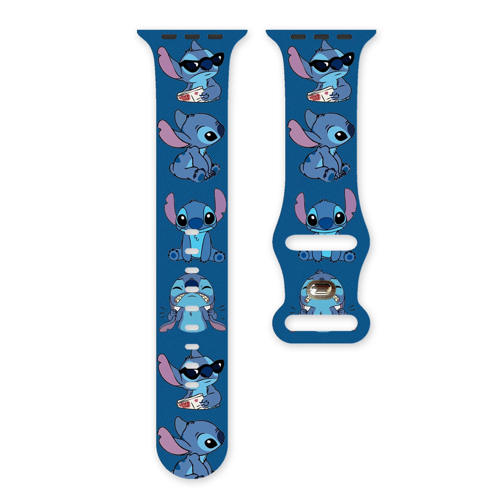 

Disney Stitch 2 printed watch strap for Apple Watch 11 10 9 8 7 Silicone Band Replaceable Bracelet for iWatch 46mm 44mm 42mm