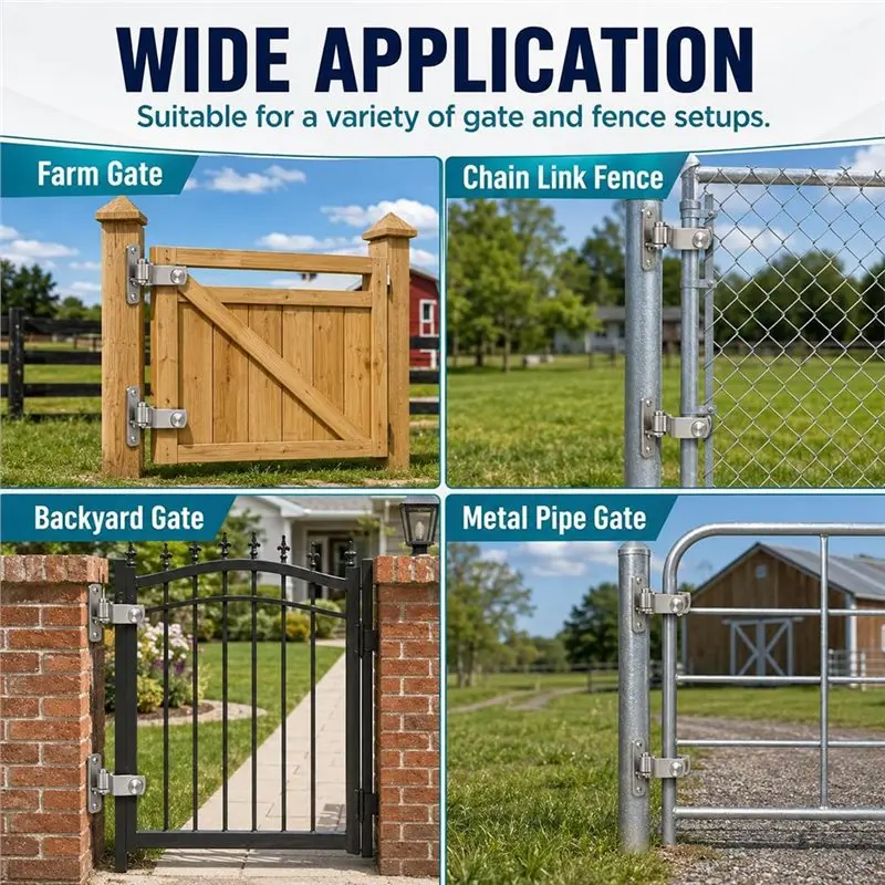 YLS-Heavy-Duty Wall-Mounted Gate Hinge Set(2 Pieces), Includes Mounting Screws- For Farm/Garden Gates And Pet Enclosures