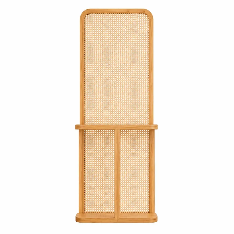 New Chinese Rattan Room Divider Screen Partition for Living Room Entrance Decor Folding Privacy Shield for Home Office