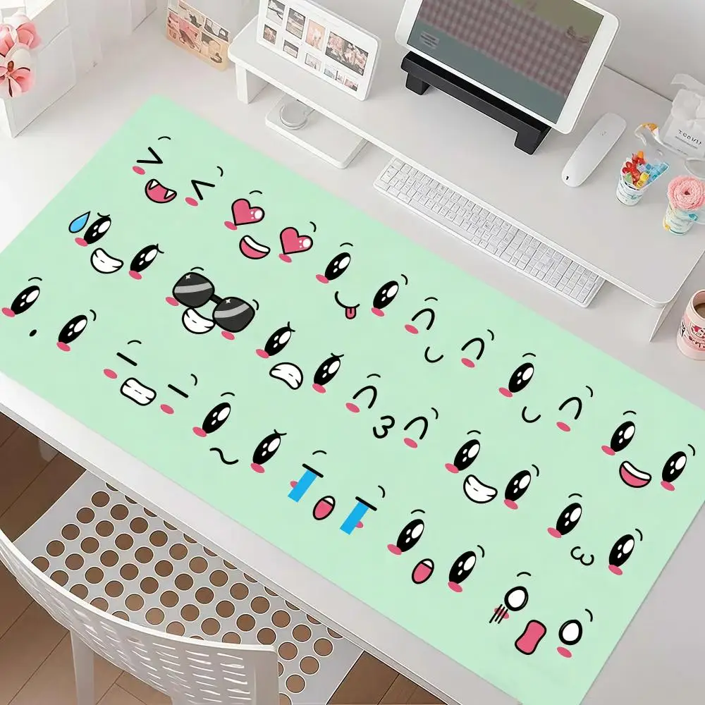Cartoon emoji table mat mousepad large size game card pad soften stiff bedroom learning desktop atmosphere