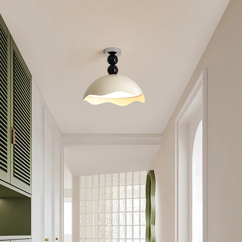 Cream Style Eggshell Ceiling Lamp LED Bedroom Living Room Ceiling Chandelier Room Decoration Warm Atmosphere Pendant Light