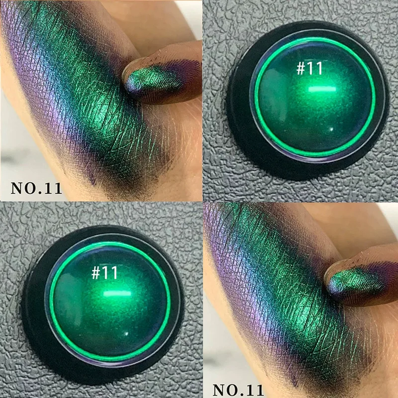 Ombretto camaleonte monocolore in polvere, trucco neutro, evidenziatore glitter perlato, trucco di Halloween, regalo di festival,