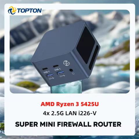 M1 Mini Router PC AMD Ryzen 3 5425U 4x 2.5G LAN i226-V 8GB LPDDR4 Pocket Gaming Computer Proxmox pfSense Firewall Box
