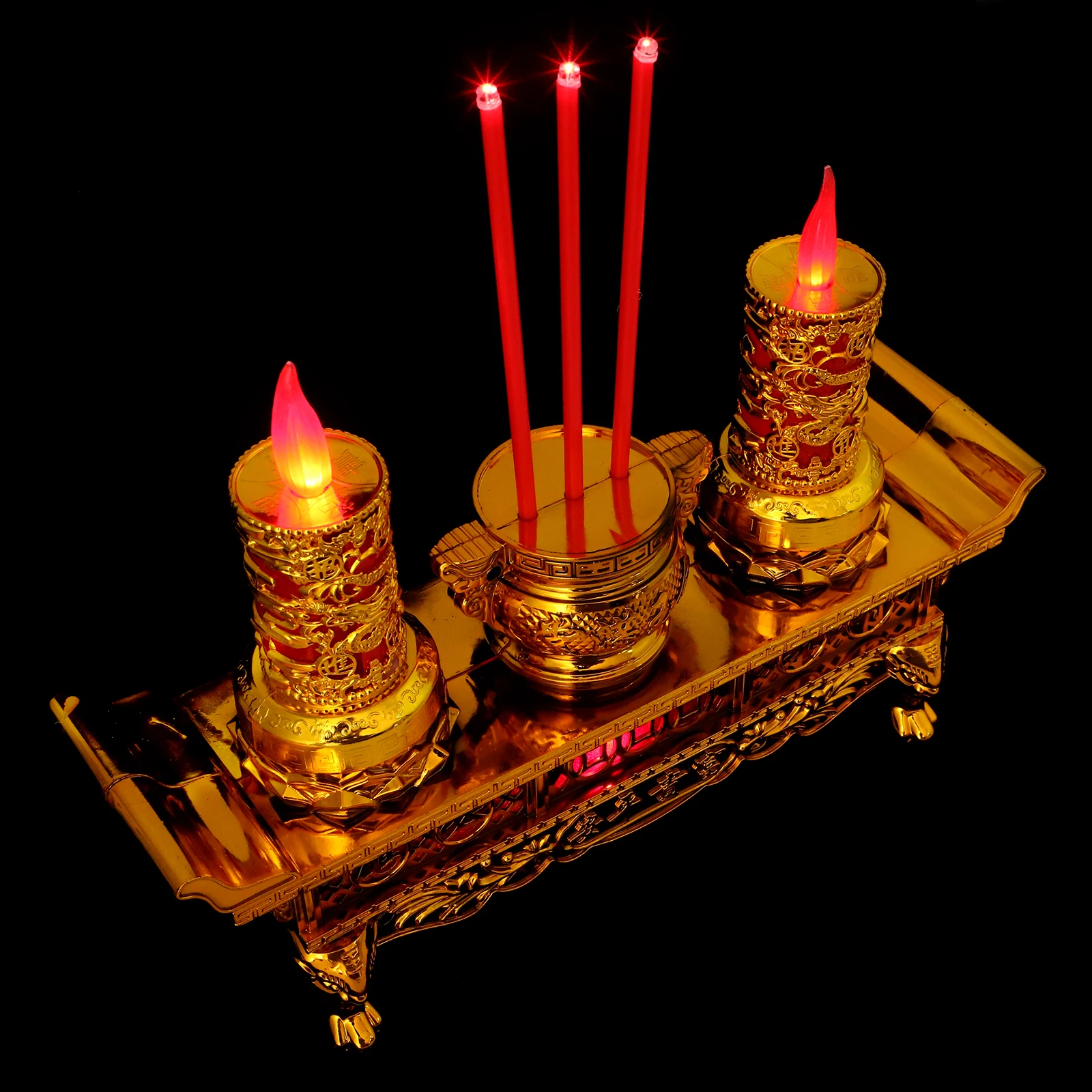 

Buddha Candlestick Decoration Home Led Flashing Lights for Plastic