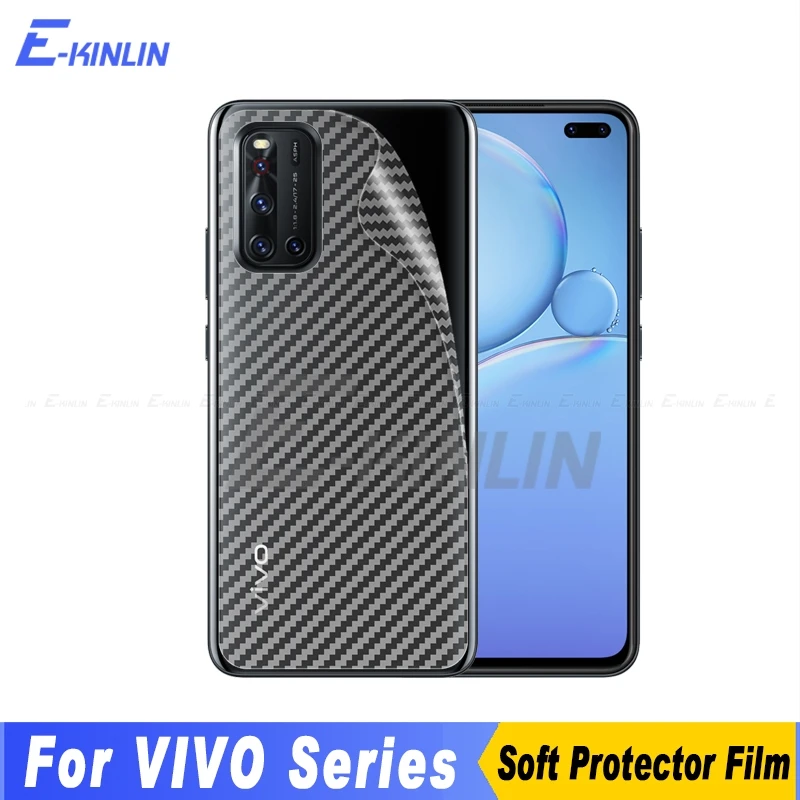 Carbon Fiber Back Cover Screen Protector For Vivo V29 Lite V27 V27e V25e V25 V23 V23e V21 V20 SE V19 V17 Neo Pro Film Not Glass