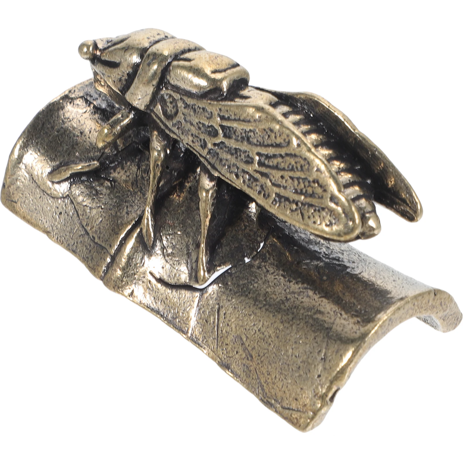 

Desktop Brass Cicadas Pure Copper Paperweight Retro Animal Statue Durable Novelty Calligraphy Supply Small Brass Decoration
