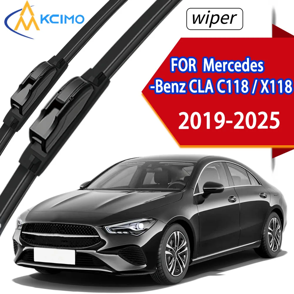 

2Pcs Anti-Aging Rubber Wiper Blades For Mercedes-Benz CLA C118 / X118 2019-2025 Front Window Replacement Parts