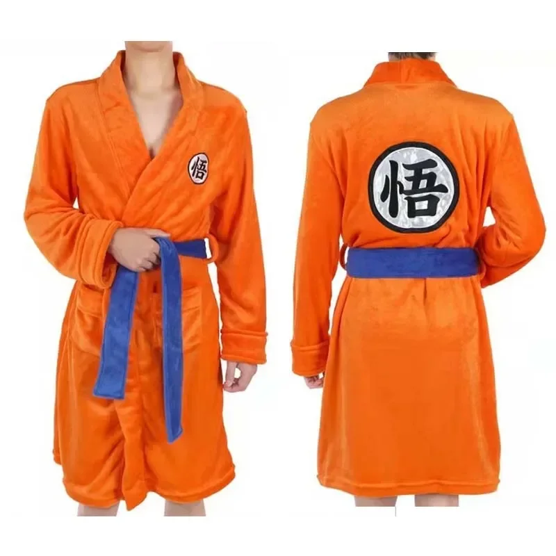 Anime Dragon Ball Z Son Goku Bathrobe Cartoon Soft Loose Warm Pajamas Woman Man Home Clothing Cospiay Birthday X-mas Gift Adult