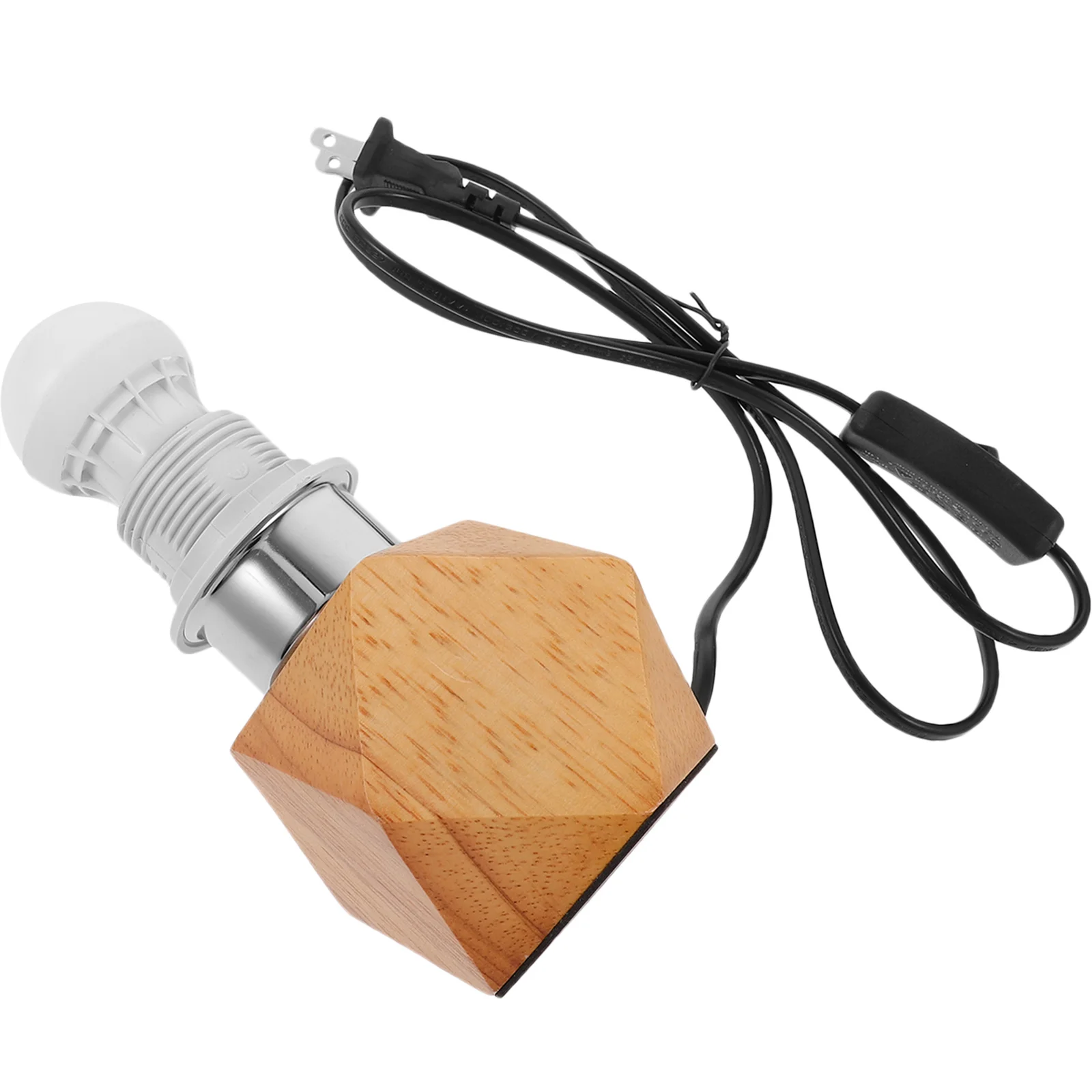 

1Pcs Wooden Light Holder E27 Screw Socket Desk Lamp Base Unique Sturdy Decorative Practical for Dining Room Bedroom