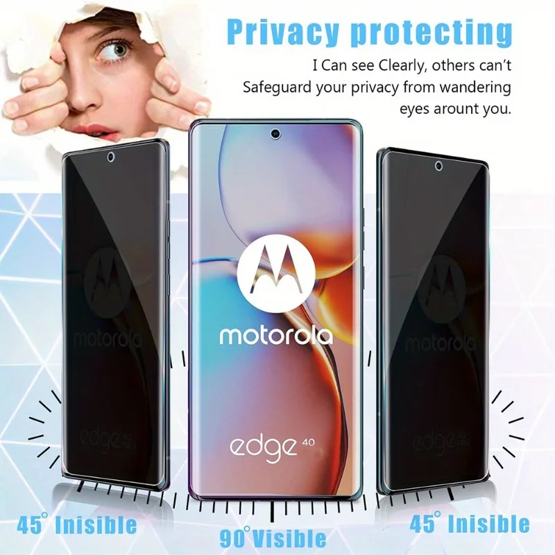 2Pcs Full Cover Privacy Protection Hydrogel Film Screen Protector for Moto Edge 50 40 Pro Edge 40 Neo Ultra 30 Fusion Film