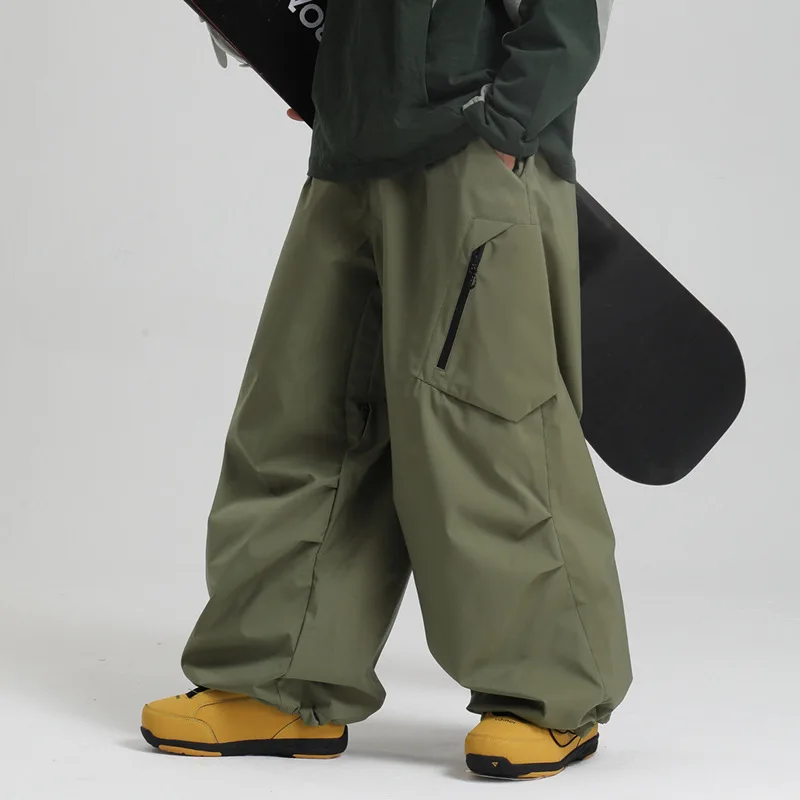 Winter Sport Loose Women Snow Pants Outdoor Mountain Man Skiing Trousers Waterproof Motorcycle Male Snowboard Clothes