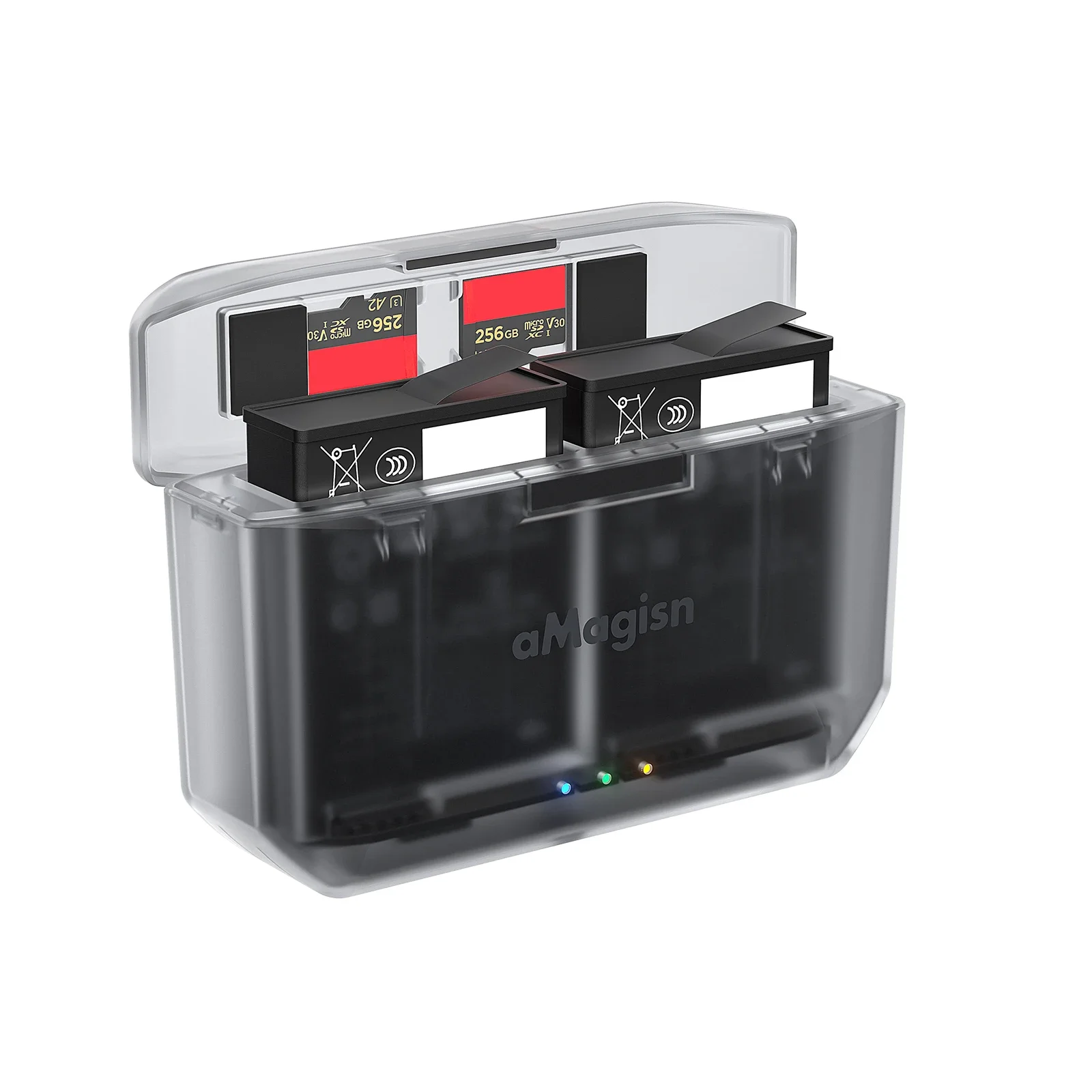 Camera Battery Charging Box for DJI Action 5 Pro/4/3 /OSMO 360 ,Portable Smart Battery Fast Charging Case Accessory