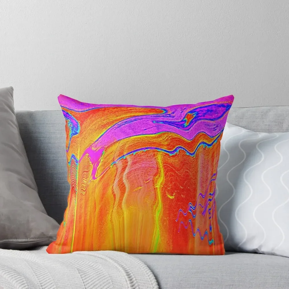 

Liquified purple and orange Throw Pillow Pillows Aesthetic Anime christmas pillowcases Plaid Sofa pillow