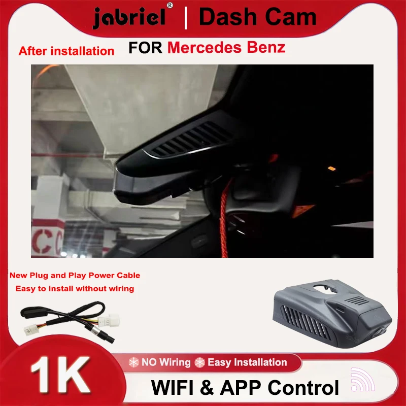

Видеорегистратор Jabriel 1080P с Wi-Fi, Plug and Play, для Mercedes-Benz B-класса W247, GLB X247, Mercedes B180, B200, GLB 180, 180d, 200