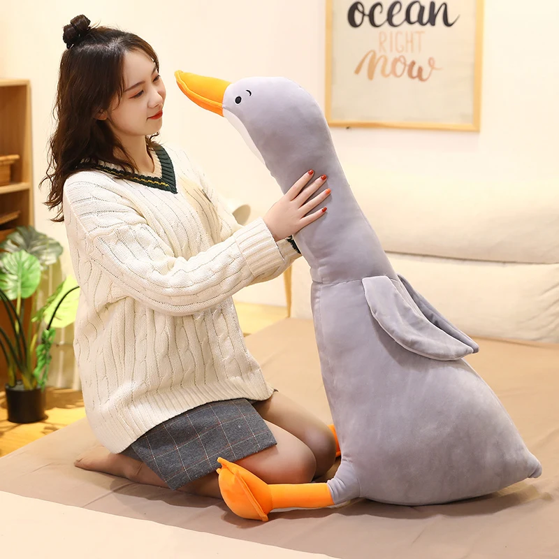 Huge Size Cute Goose Plush Toys Big Duck Doll Soft Stuffed Animal Sleeping Pillow Cushion Christmas Gifts for Kids and Girls