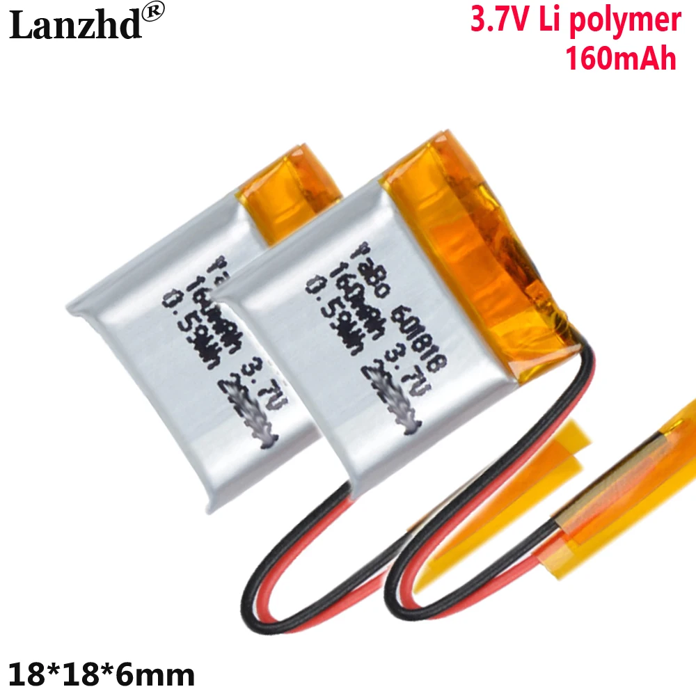 3.7V Li Polymer Core Lithium Battery 160mAh for Weight Scale Children's Watch Electronic Scale Rechargeable Battery 601818