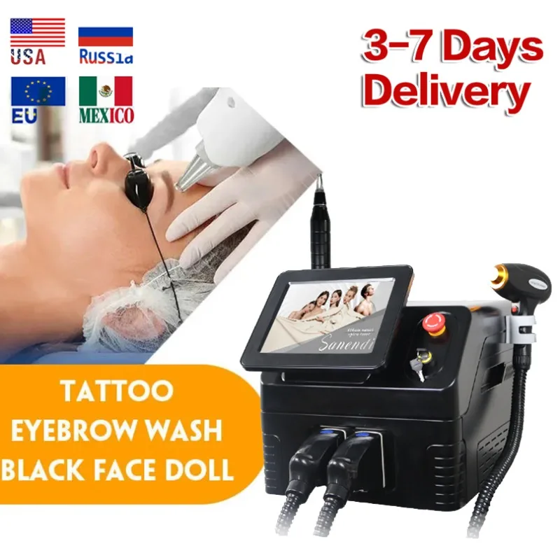 

2 in 1 Picosecond Tattoo Removal Diode Hair Removal Multi-function Portable ND Yag carbon peel Q-Switched